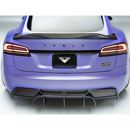 Vorsteiner TEV3060 VRS Tesla Model S Plaid Aero Decklid Spoiler Carbon Fiber PP 2x2 Glossy