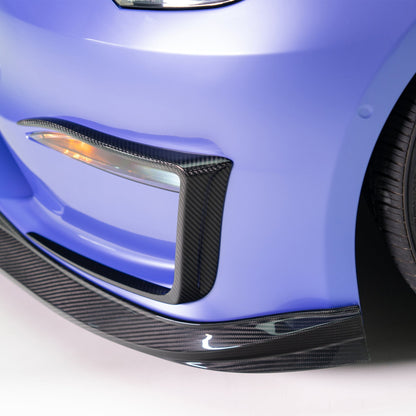 Vorsteiner TEV3020 VRS Tesla Model S Plaid Aero Front Spoiler Carbon Fiber PP 2X2 Glossy