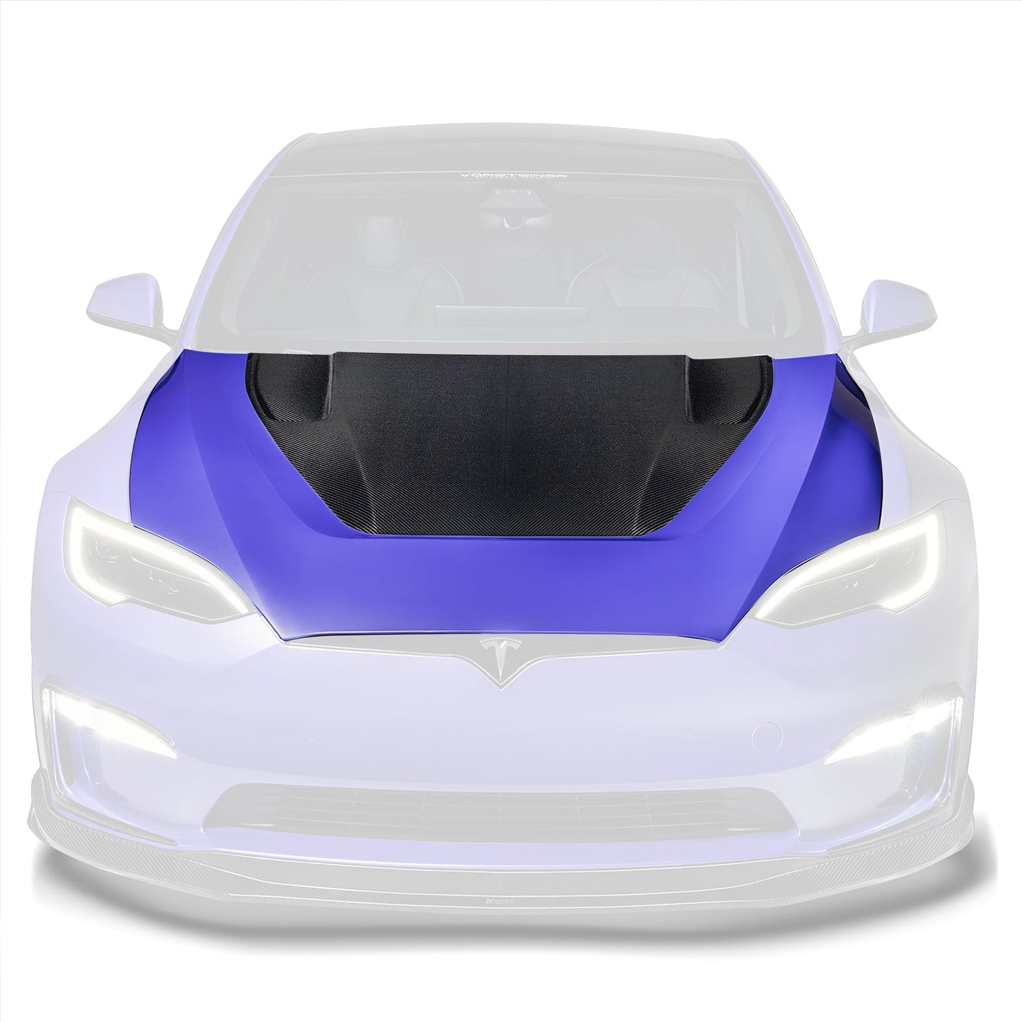 Vorsteiner TEV3080 VRS Tesla Model S Plaid Aero Hood Carbon Fiber PP 2x2 Glossy