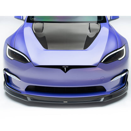 Vorsteiner TEV3080 VRS Tesla Model S Plaid Aero Hood Carbon Fiber PP 2x2 Glossy