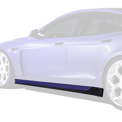 Vorsteiner TEV3030 VRS Tesla Model S Plaid Aero Side Skirts Carbon Fiber PP 2x2 Glossy