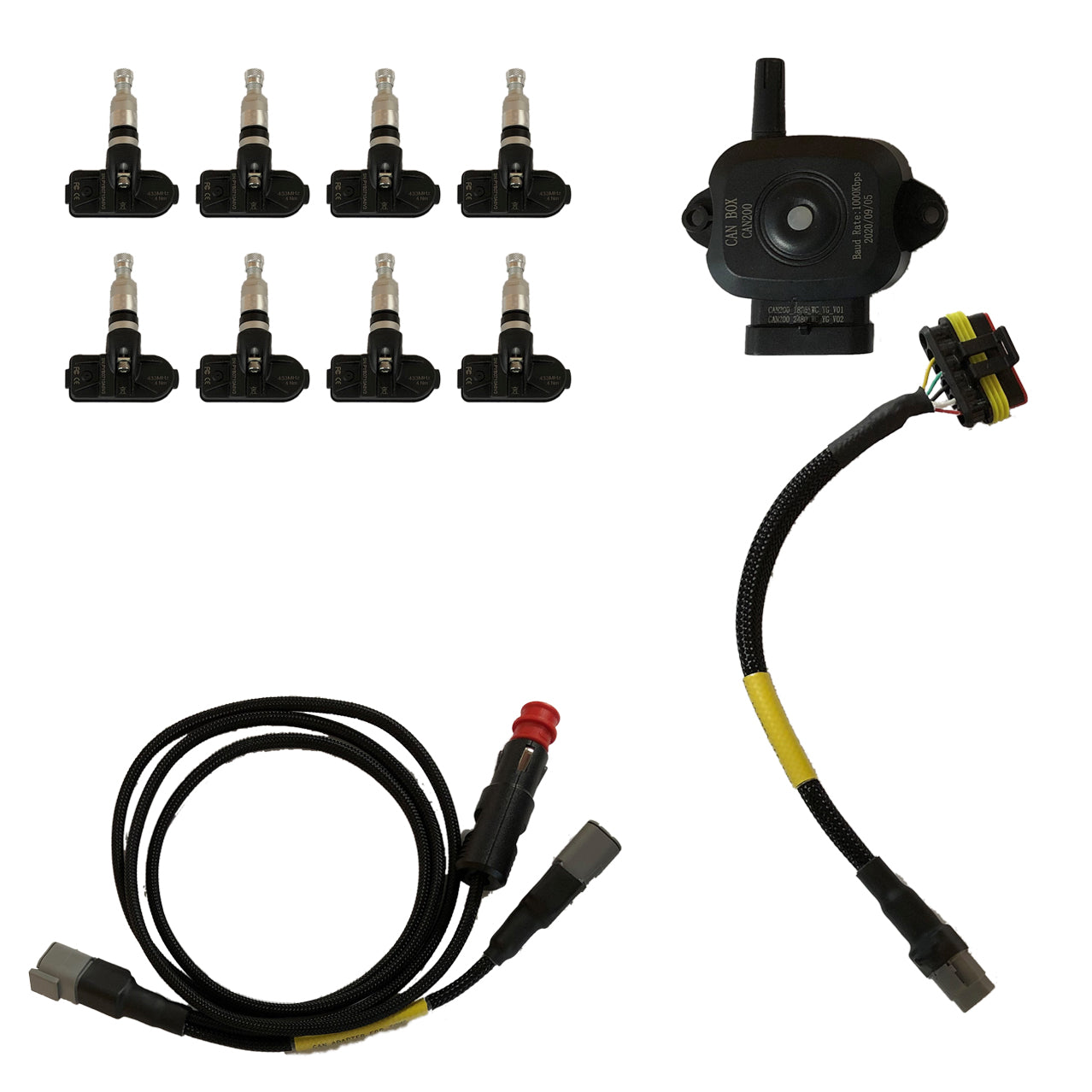 RN VISION P-TPMS-KIT-8-SENSOR-TRACKDAY TIRE PRESSURE MONITORING SYSTEM KIT FOR 8 WHEELS - TRACKDAY