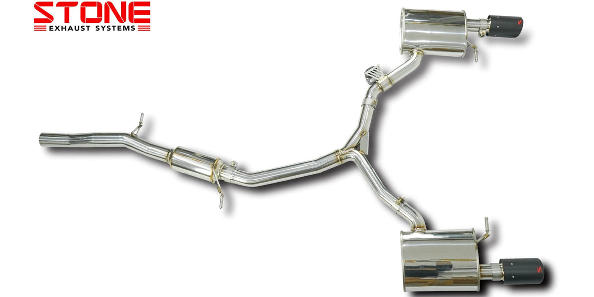 Stone Exhaust Audi EA888 B9 Valvetronic Catback Exhaust System (A4 40 TFSI & A5 40 TFSI) - ML Performance UK