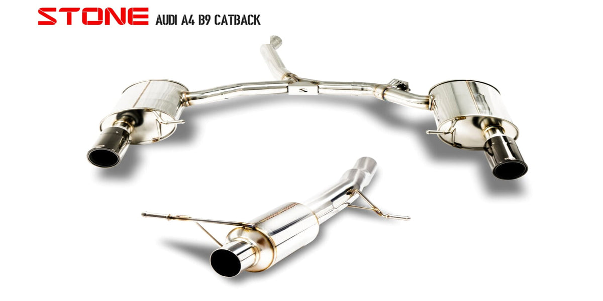 Stone Exhaust Audi EA888 B9 Valvetronic Catback Exhaust System (A4 40 TFSI & A5 40 TFSI) - ML Performance UK