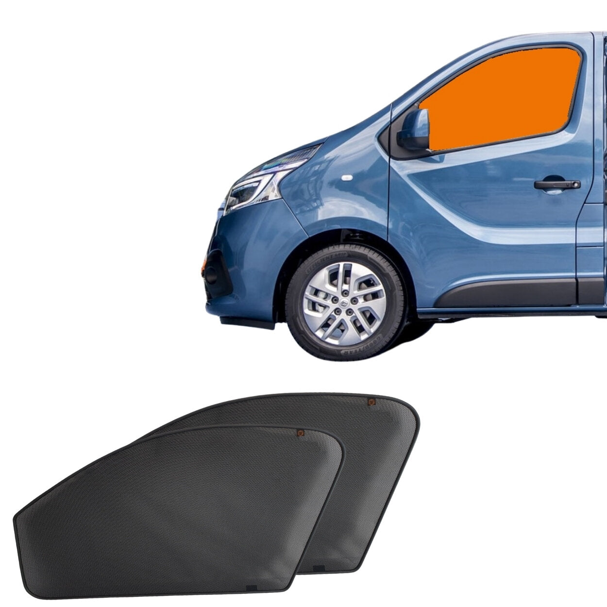 Heyner TRRETRAF3 Renault Traffic 3 X82 2014-Onwards - Front Windows Shades Set Of 2Pcs.