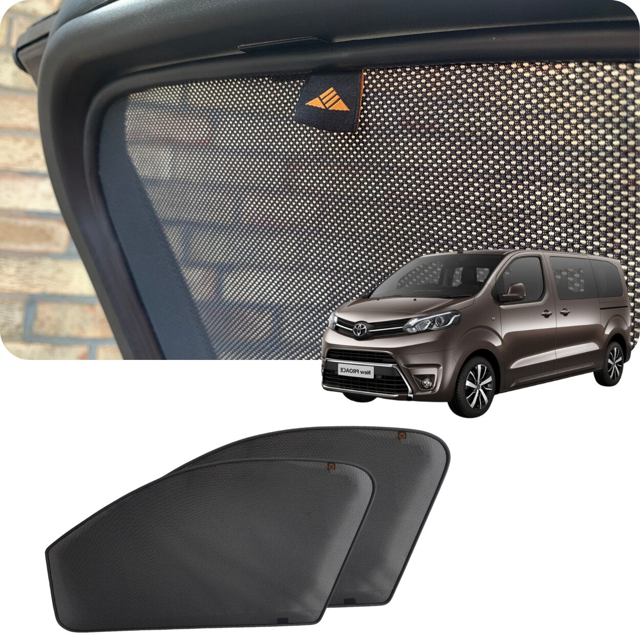 Heyner TRTPROACE2 Toyota Proace 2 2016-Onwards - Front Windows Shades Set Of 2Pcs.