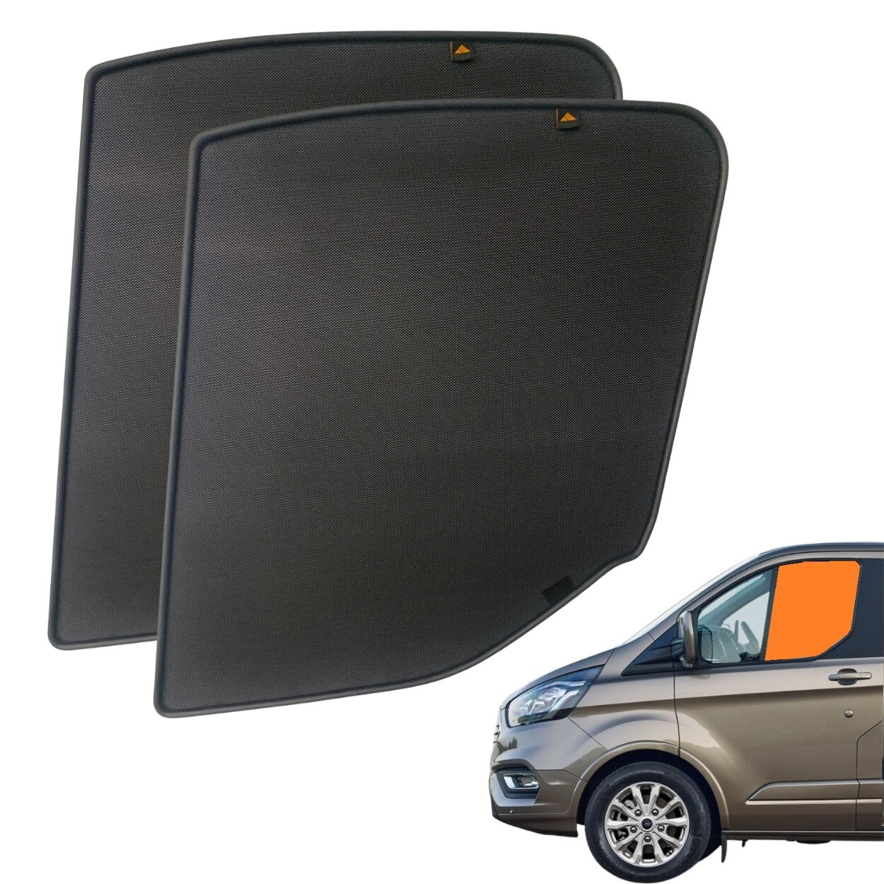 Heyner TROFTF Ford Turneo Custom 2012-Onwards - Front Windows Shades Set Of 2Pcs. (Moving Part Only)