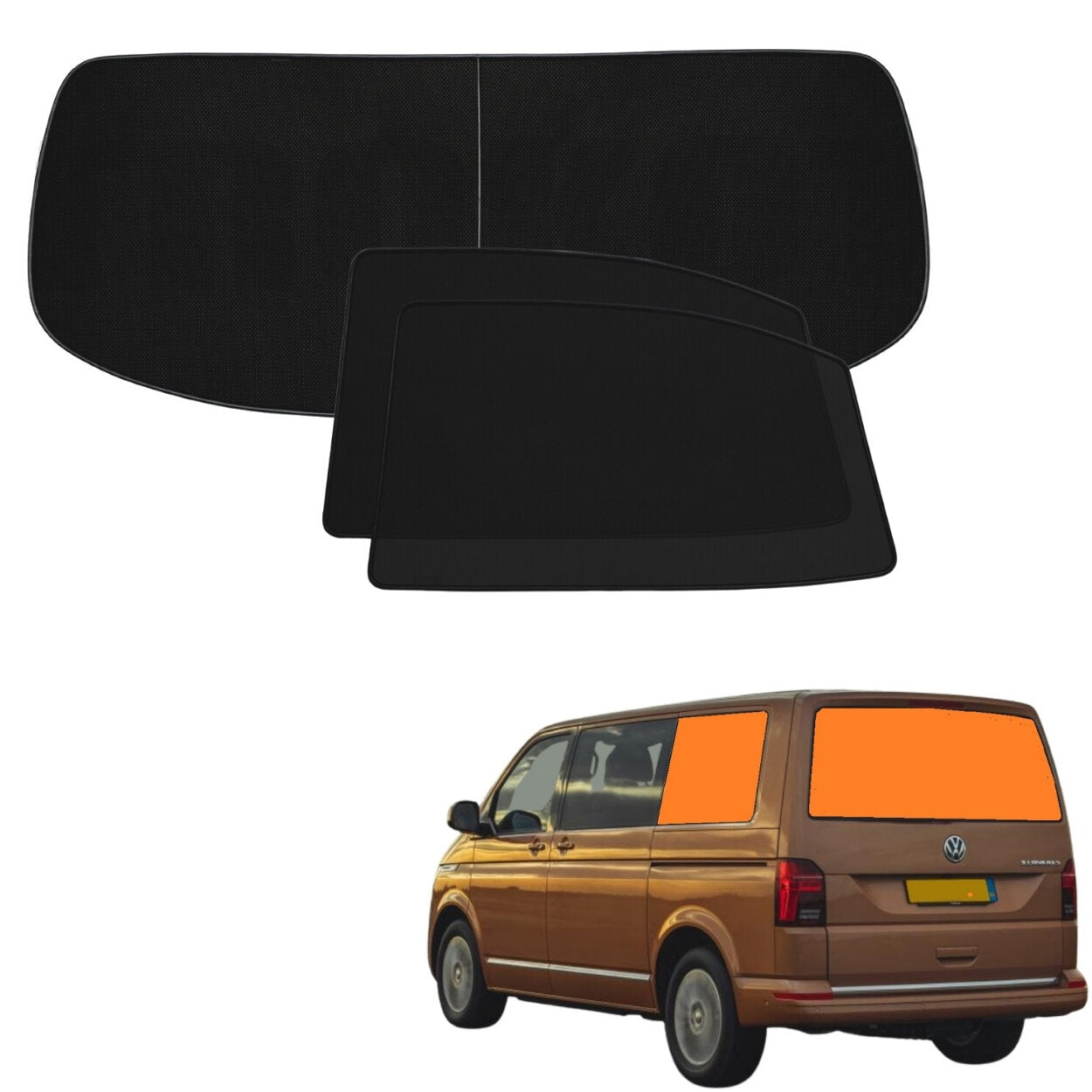 Heyner H520530 Shades Vw Multivan T5 2003-2015 Rear Doors (Short Base)