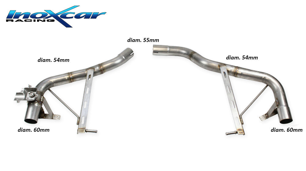 InoXcar VALV.MACAN.08 PORSCHE MACAN T 2.0 TFSI Rear Without Silencer R+L + Valve With Assembly Of Original Engine (Exclusive Assembly With Original End Pipe)
