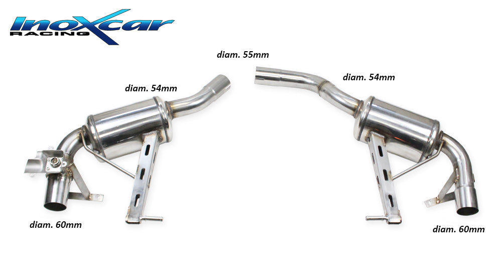 InoXcar VALV.MACAN.07 PORSCHE MACAN T 2.0 TFSI 08 Rear Silencer R+L + Valve With Assembly Of Original Engine (Exclusive Assembly With Original End Pipe)