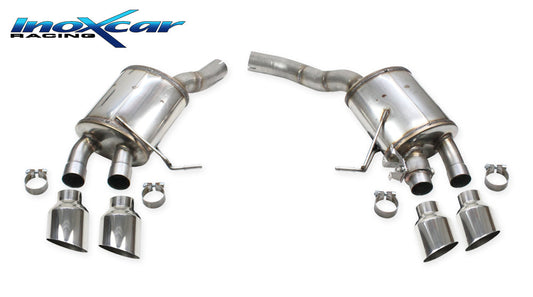 InoXcar VALV.MACAN.10.114R Porsche Macan S Serie Rear Silencer With End Pipe 2 X Diam. 114 Racing R+L + Valve Assembly With Original Electric Engine