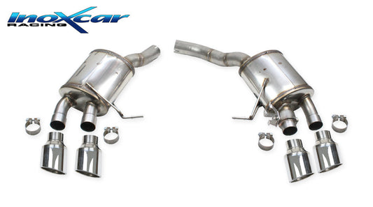 InoXcar VALV.MACAN.10.XR11 Porsche Macan S Serie Rear Silencer With End Pipe 2 X Diam. 110 X-Race R+L + Valve Assembly With Original Electric Engine