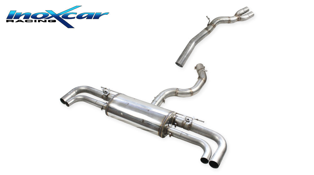 InoXcar VALV.RSQ3.SUV.01 Audi RSQ3 (Type F3) Direct Central Pipe + Rear Silencer R+L + Valves Assembly With Original Electric Engines