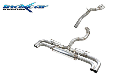 InoXcar VALV.RSQ3.SB.02 Audi RSQ3 (Type F3) Direct Central Pipe + Rear Silencer R+L (More Free, More Noisy) + Valves Assembly With Original Electric Engines