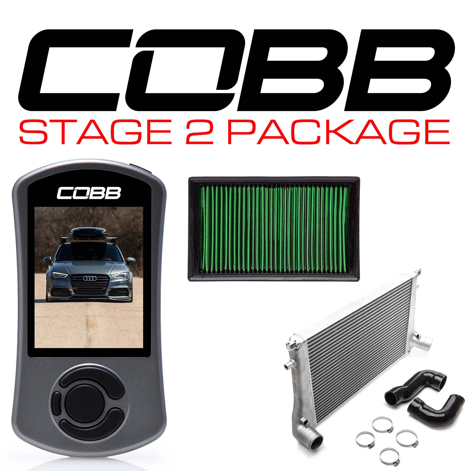 COBB VLK0020120-DSG-A AUDI STAGE 2 POWER PACKAGE WITH S TRONIC FLASHING A3 FWD/QUATTRO (8V)