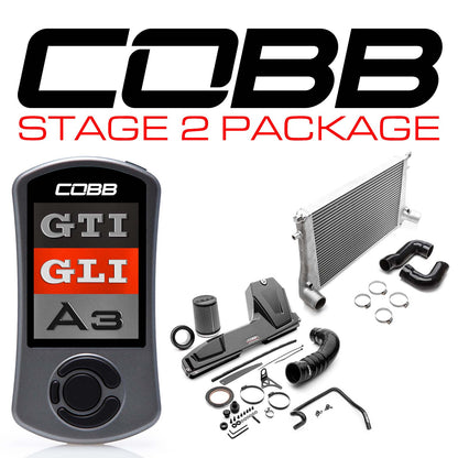 COBB VLK0020120-RED STAGE 2 REDLINE CARBON FIBER POWER PACKAGE FOR VW (MK7/MK7.5) GTI, JETTA (A7) GLI, AUDI A3 (8V)