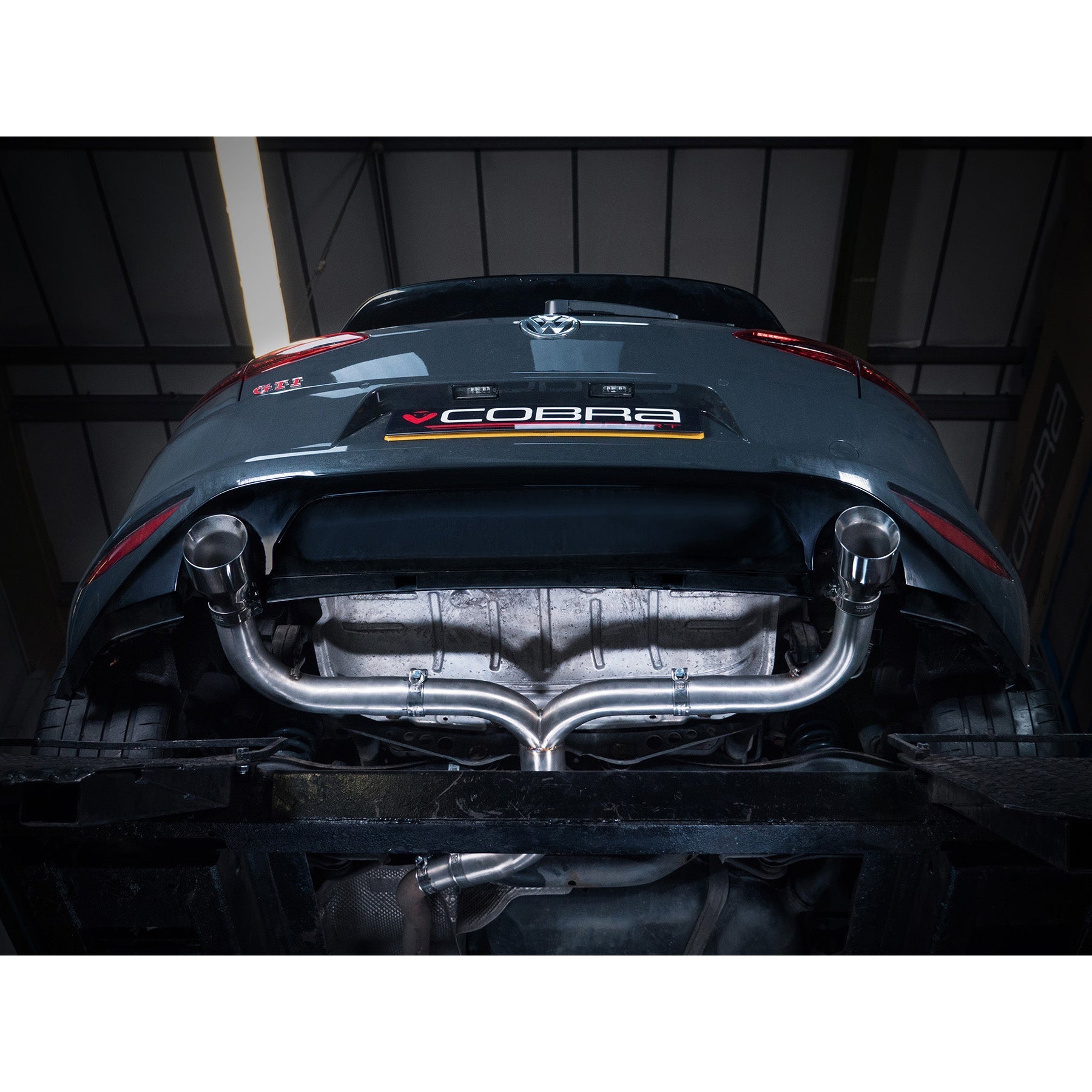 Cobra Exhaust VW Golf GTI (Mk7) 2.0 TSI (5G) (12-17) Race Rear Axle Back (back box delete) Performance Exhaust