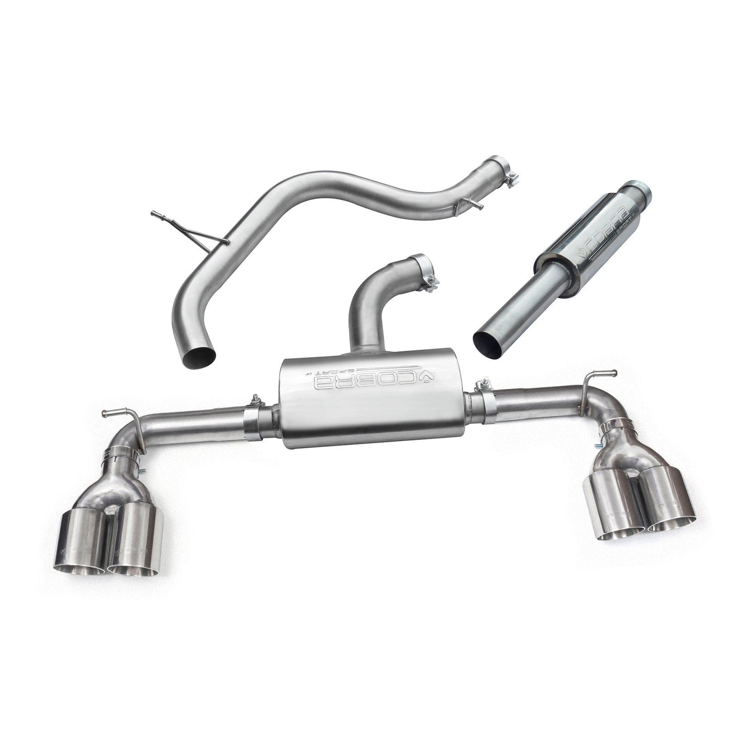 Cobra Exhaust VW Golf GTI (MK7) 2.0 TSI (5G) (12-17) Quad Exit Cat Back Golf R Style Performance Exhaust
