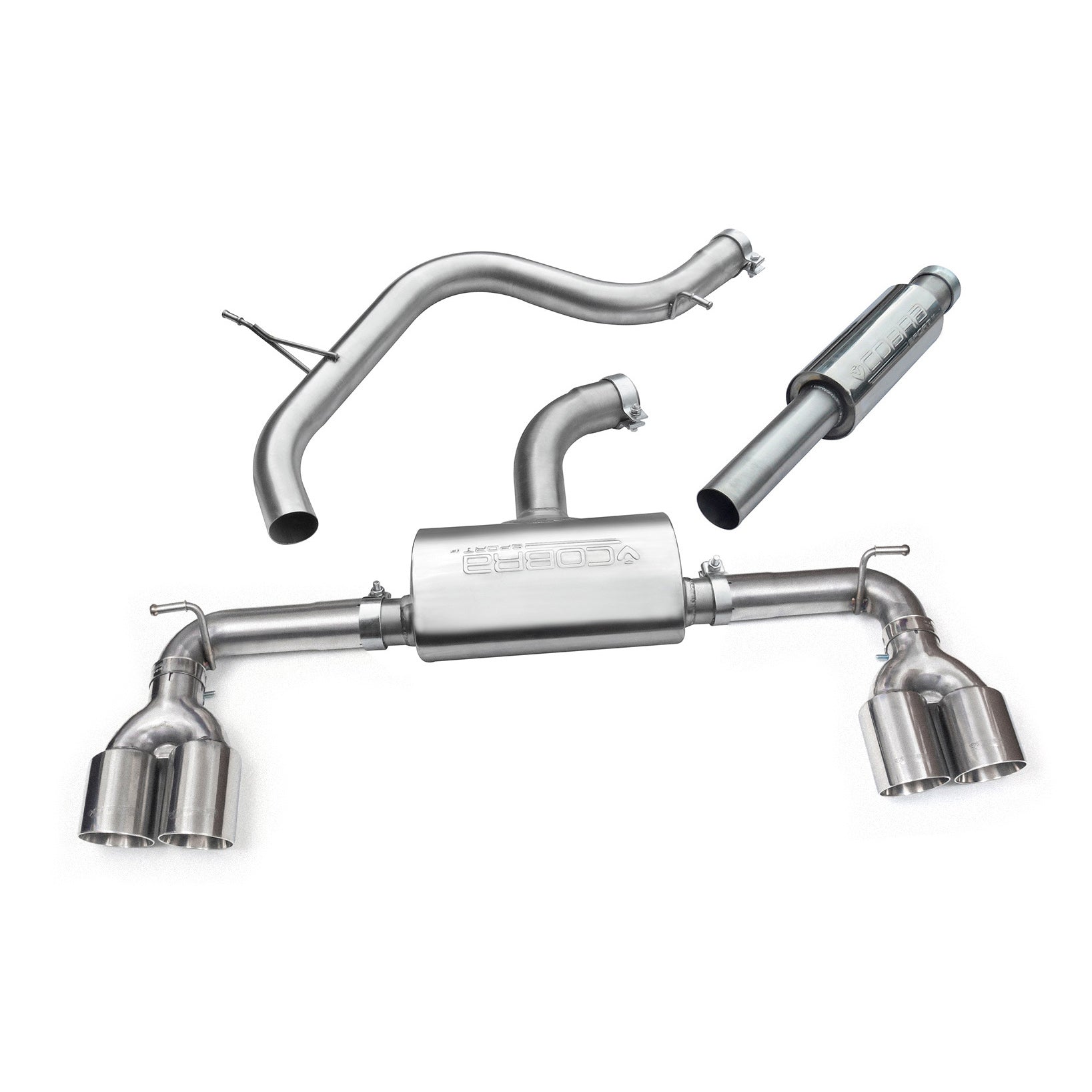 Cobra Exhaust VW Golf GTI (MK7) 2.0 TSI (5G) (12-17) Quad Exit Cat Back Golf R Style Performance Exhaust