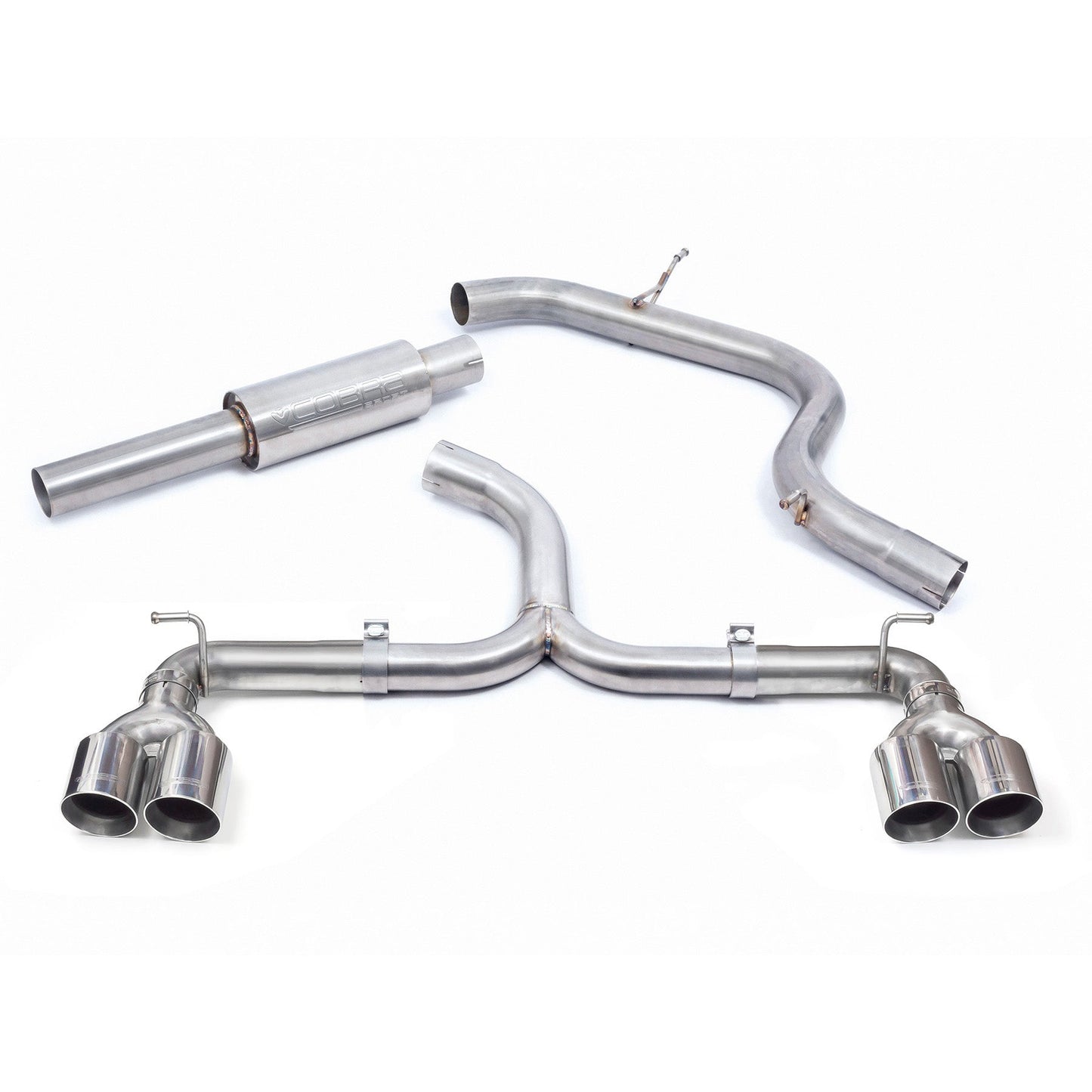 Cobra Exhaust VW Golf GTI (Mk7) 2.0 TSI (5G) (12-17) Quad Exit Venom Box Delete Race Cat Back Golf R Style Performance Exhaust