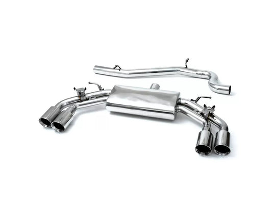 Valvetronic Exhaust System Volkswagen Tiguan R 2.0 TFSI 2020+ with Chrome Silver Tips | ML Performance Car Parts