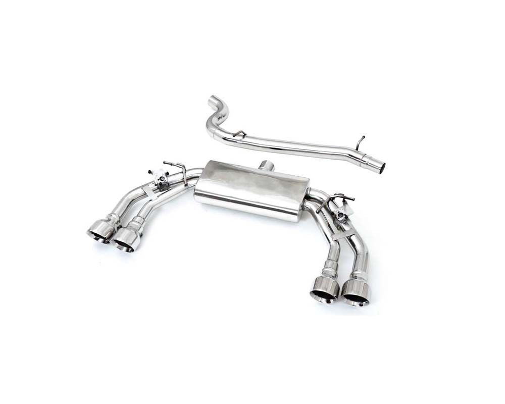 Armytrix Stainless Steel Valvetronic Exhaust System Volkswagen T-Roc R 2.0 L TSI 2020+ with Gold Tips
