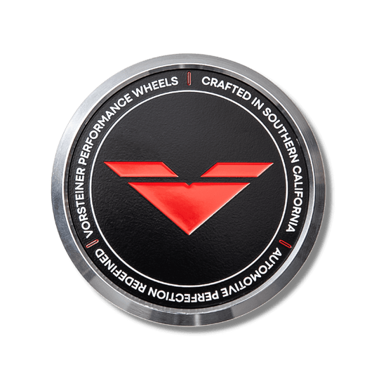 Vorsteiner CC13BLK Vorsteiner Aluminum Center Cap - Black with Red Logo