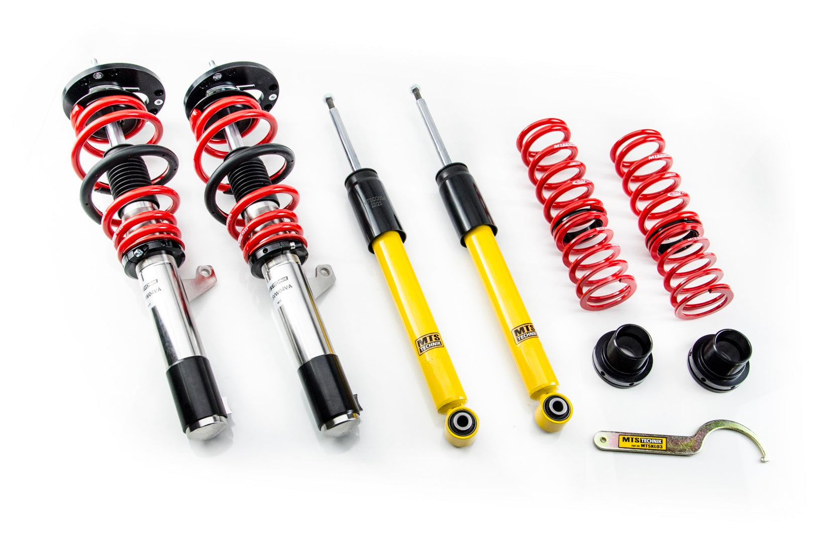 MTS Technik XMTSGWVW92-S STANCE COILOVER KIT W/ CAMBER ADJUST TOP MOUNTS (INOX) FOR VOLKSWAGEN TOURAN (1T3)
