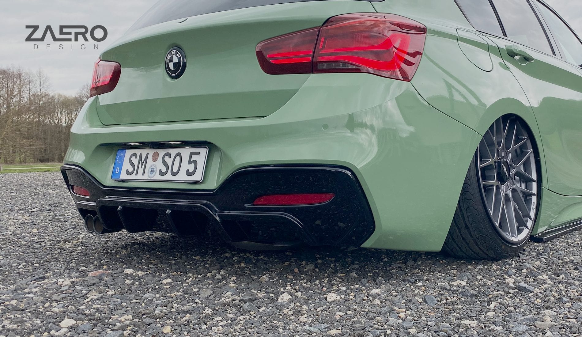 Zaero BMW F20 F21 LCI EVO-1 Rear Diffuser (Inc. 118i, 120i, 125i & M140i)