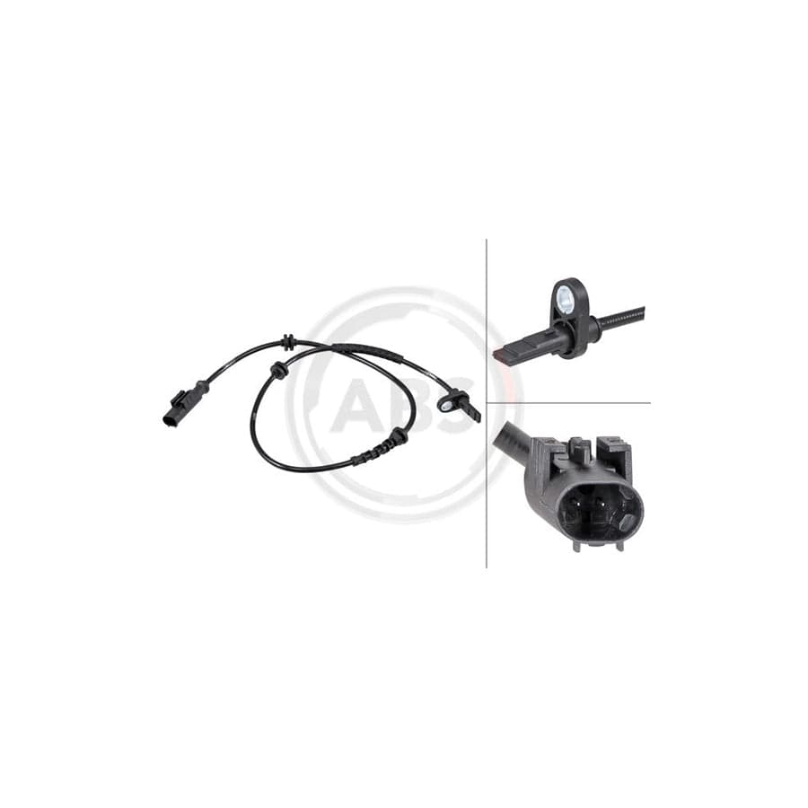 A.B.S. 31834 ABS Sensor for FIAT 500L (351, 352)