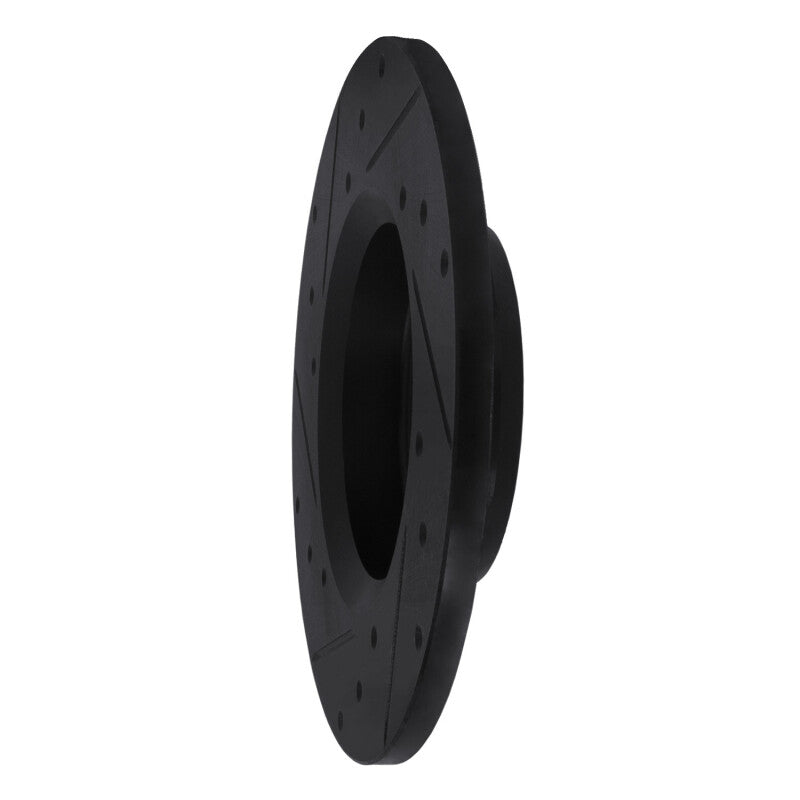 R1 Concepts R1 75-83 Toyota Pickup Front Right Drilled & Slotted Black Brake Rotor