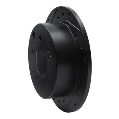 R1 Concepts R1 10-13 Kia Forte Rear Left Drilled & Slotted Black Brake Rotor