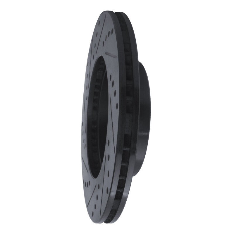 R1 Concepts R1 91-97 Toyota Previa Front Right Drilled & Slotted Black Brake Rotor
