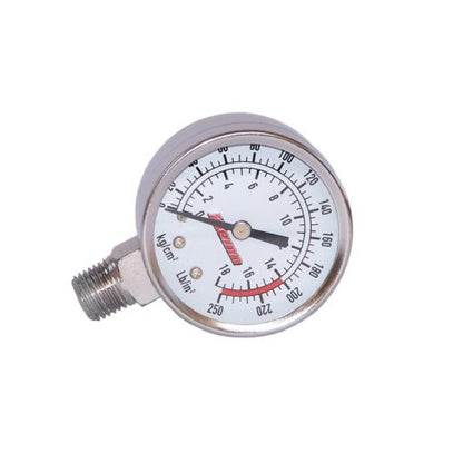 Kleinn Air Horns Kleinn Stem Mount Analog Chrome-Plated Air Gauge/ 0-250 PSI - 1/4In M NPT Inlet