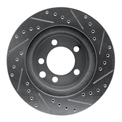 R1 Concepts R1 74-81 Dodge Ramcharger 4WD Front Left Drilled & Slotted Silver Brake Rotor
