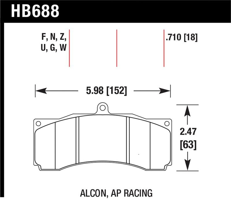 Hawk Performance Hawk DTC-70 Universal Performance Compound Racing Brake Pads
