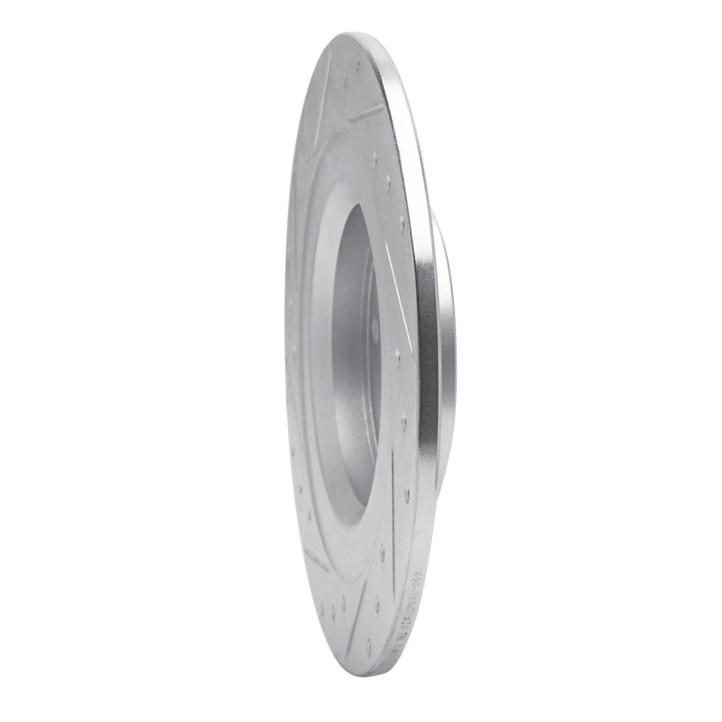 R1 Concepts R1 13-25 Mitsubishi Outlander PHEV Rear Right Drilled & Slotted Silver Brake Rotor