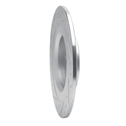R1 Concepts R1 13-25 Mitsubishi Outlander PHEV Rear Right Drilled & Slotted Silver Brake Rotor