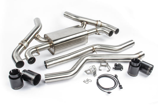 Dinan 20-24 BMW M340i/M440i (G20/G22/G23/G26) Free Flow Axleback Exhaust System - Black Tips