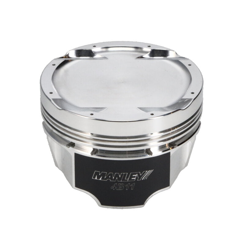 Manley Performance Manley 08+ Mitsubishi 4B11T 86.5mm (+.5mm) -11cc Dome 9.0:1 CR Turbo Tuff Series Piston Set w/ Rings