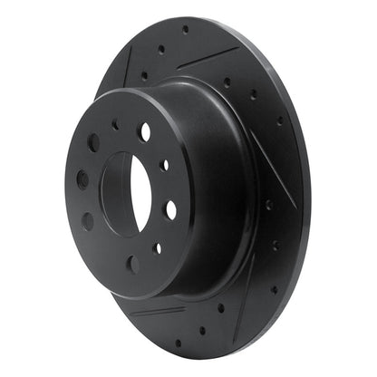 R1 Concepts R1 61-91 Mercedes-Benz 230S Rear Left Drilled & Slotted Black Brake Rotor