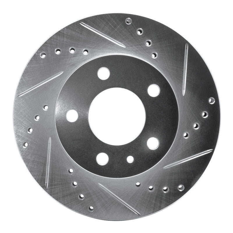 R1 Concepts R1 82-90 Volvo 760 Series Front Right Drilled & Slotted Silver Brake Rotor