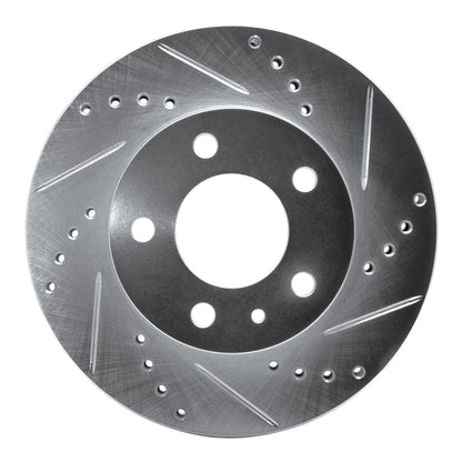 R1 Concepts R1 82-90 Volvo 760 Series Front Right Drilled & Slotted Silver Brake Rotor