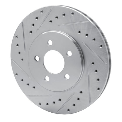 R1 Concepts R1 95-06 Chrysler Cirrus Front Left Drilled & Slotted Silver Brake Rotor