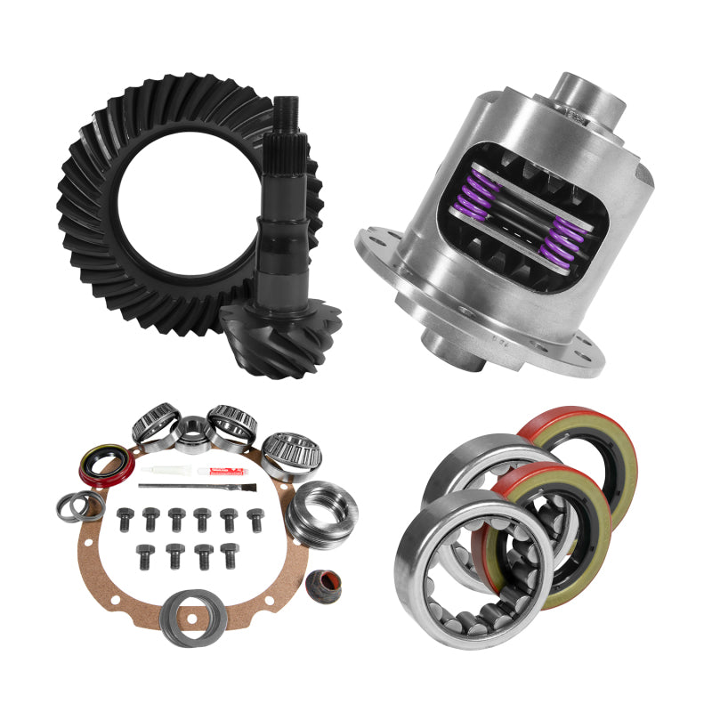 Yukon Gear & Axle Yukon 8.8in Ford 4.56 Rear Ring & Pinion Install Kit 31 Spline Positraction 2.53in Axle Bearings