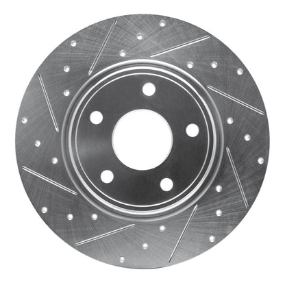 R1 Concepts R1 12-20 Chrysler Town & Country Rear Left Drilled & Slotted Silver Brake Rotor