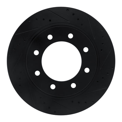 R1 Concepts R1 12-21 Nissan NV1500 Front Right Drilled & Slotted Black Brake Rotor