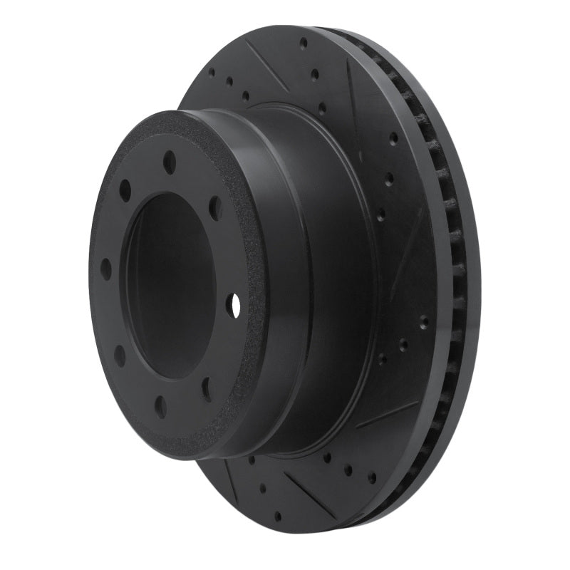 R1 Concepts R1 11-22 Ford F-350 Super Duty 4WD Rear Right Drilled & Slotted Black Brake Rotor