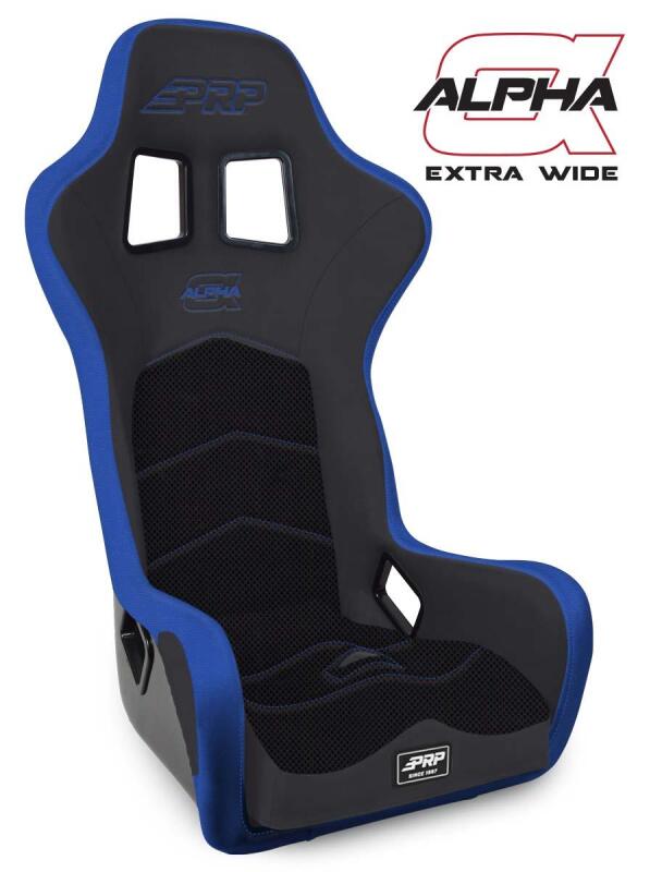 PRP Seats PRP Alpha Composite Seat/Extra Wide- Black/Blue
