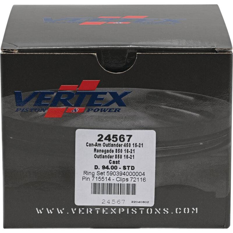Vertex Pistons Vertex Piston 17-21 Can-Am Outlander 450 4x4 450cc Cast Replica Piston Kit